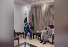 معاون خصوصی رانا ثناء اللہ سے امریکی سفارتخانے کے مشیر برائے سیاسی امور کی ملاقات،باہمی دلچسپی کے امور پر تبادلہ خیال