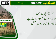 پاور ڈویژن کے منصوبوں کے لئے 88,000 ملین روپے کا ترقیاتی بجٹ مختص
