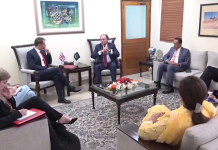 وزیرخزانہ اور برطانوی پارلیمانی انڈر سیکریٹری آف اسٹیٹ کے درمیان ملاقات، علاقائی صورتحال، اقتصادی منظرنامے اور پاکستان کے اصلاحاتی ایجنڈے پر تبادلۂ خیال