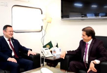 ازبکستان کے سفیر کی وفاقی وزیر ریلوے محمد حنیف عباسی سے ملاقات
