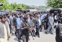 وزیرِ مملکت برائے داخلہ طلال چوہدری کا سیکرٹری داخلہ کے ہمراہ نویں محرم کے مرکزی جلوس کا دورہ