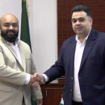 پاکستان میں مالدیپ کے ہائی کمشنر محمد طحہٰ کی وزیراعظم کے معاونِ خصوصی برائے ڈیجیٹل میڈیا فہد ہارون سے ملاقات