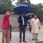 چیئرمین سی ڈی اے کاشدید بارش کے دوران بابر پارک اور اسلام آباد کے مختلف علاقوں کا دورہ