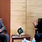 وفاقی وزیرِ تجارت جام کمال خان سے سی ای او ایگزم بینک شہباز ایچ سید کی ملاقات