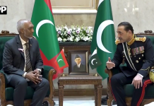 آرمی چیف فیلڈ مارشل عاصم منیر سے مالدیپ کے صدر ڈاکٹر محمد معیزو کی ملاقات، دفاعی تعاون بڑھانے پر اتفاق